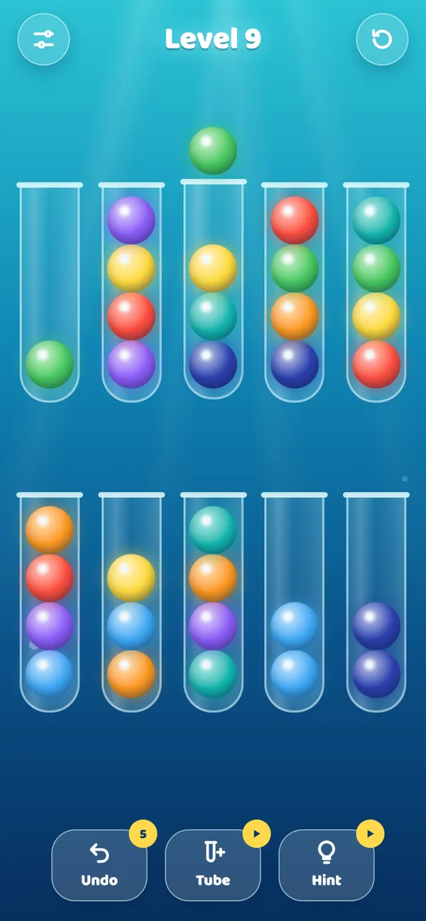 Snug Sort in the Deep sea look, with glowing bubbles in glass tubes