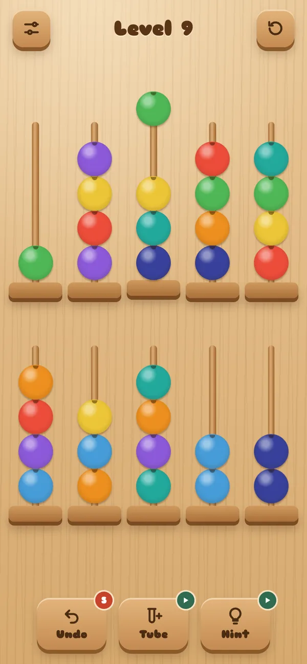 Snug Sort in the Woodshop look, with painted beads on wooden pegs