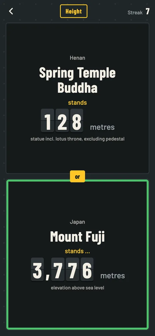 Tall Order in the Departures look, revealing Mount Fuji's height on split-flap digits